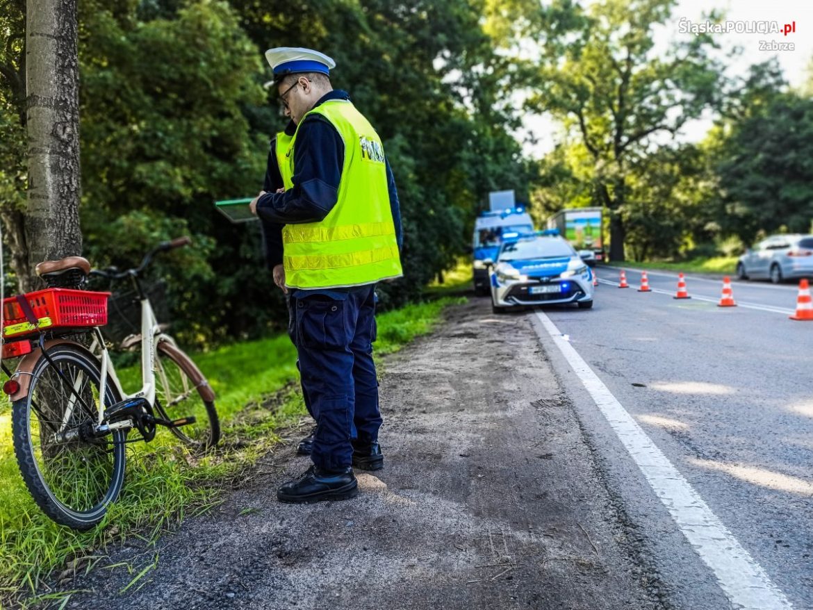 Potrącenie rowerzysty na ul. Składowej. Mężczyzna trafił do szpitala