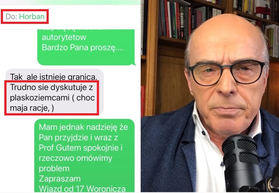 Pospieszalski ujawnia SMS-y Horbana. „Trudno się dyskutuje z płaskoziemcami, choć mają rację”