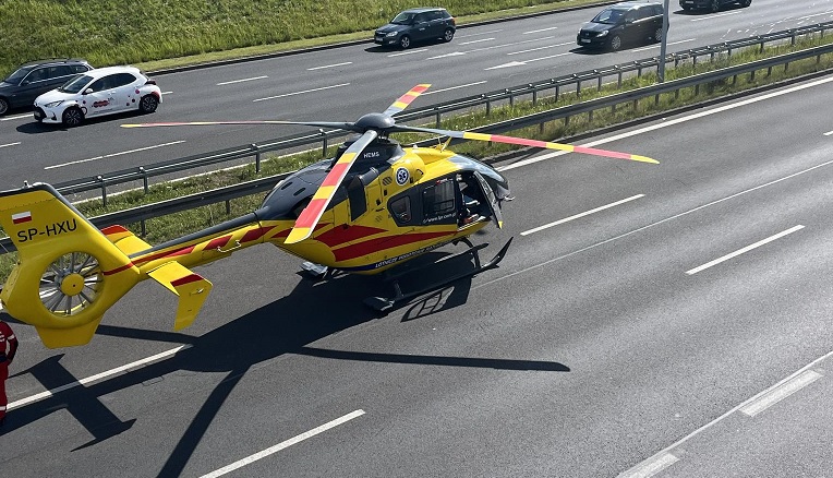 Drogowa Trasa Średnicowa. Na jezdnię spadł mężczyzna