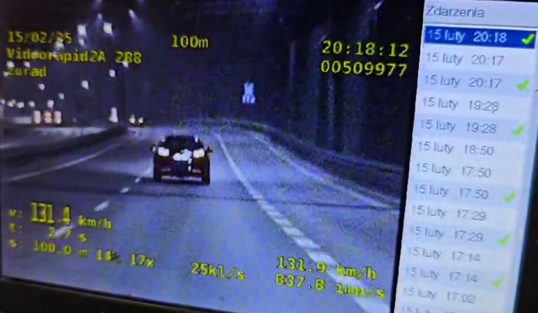 Policjanci zatrzymali pirata drogowego na DTŚ. Pędził 131 km/h