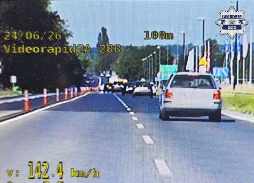 Pędził 142 km/h po DK88 w Zabrzu. Kierowca stracił prawo jazdy