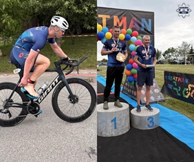 Policjant z Zabrza najlepszy w Polsce w triathlonie